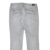 TOMMY HILFIGER Womens Jeans Grey Regular Straight Denim Stone Wash W33 L32