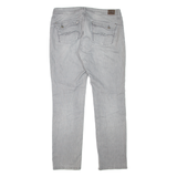 TOMMY HILFIGER Womens Jeans Grey Regular Straight Denim Stone Wash W33 L32