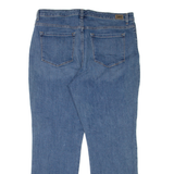 LEE High Waist Womens Jeans Blue Relaxed Straight Denim Stone Wash W34 L28
