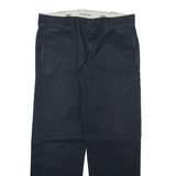DICKIES Mens Trousers Black Slim Straight W32 L30