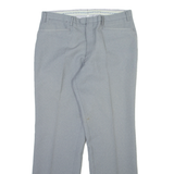 BRUNEX Mens Trousers Grey Regular Straight Wool W32 L28