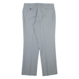 BRUNEX Mens Trousers Grey Regular Straight Wool W32 L28