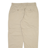 Detachable Legs Mens Trousers Beige Relaxed Straight W34 L32