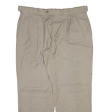 STANFORD Mens Trousers Beige Relaxed Straight Wool W38 L30