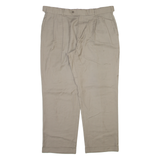 STANFORD Mens Trousers Beige Relaxed Straight Wool W38 L30