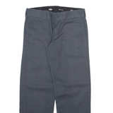 DICKIES Mens Trousers Grey Slim Straight W32 L29