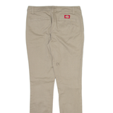 DICKIES Womens Trousers Beige Slim Straight W27 L30