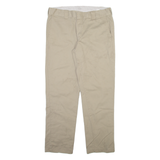 DICKIES Mens Trousers Beige Slim Straight W36 L32