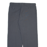 Mens Trousers Grey Regular Straight Wool W34 L28