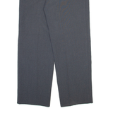 Mens Trousers Grey Regular Straight Wool W34 L28