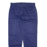 PARX Mens Trousers Blue Relaxed Straight W36 L32