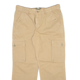 COLONIAL Cargo Mens Trousers Beige Relaxed Straight W33 L27