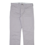 DICKIES Womens Trousers Grey Slim Straight W30 L30