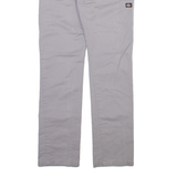 DICKIES Womens Trousers Grey Slim Straight W30 L30