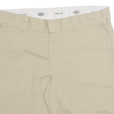 DICKIES FLEX Mens Workwear Shorts Beige Slim L W36