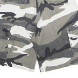 ARMY TEX Mens Cargo Shorts Grey Camouflage S W24