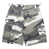 ARMY TEX Mens Cargo Shorts Grey Camouflage S W24