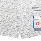 ENGELBERT STRAUSS Mens Swimming Shorts White Crazy Pattern 2XL W26