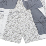 ENGELBERT STRAUSS Mens Swimming Shorts White Crazy Pattern 2XL W26