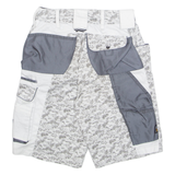 ENGELBERT STRAUSS Mens Swimming Shorts White Crazy Pattern 2XL W26