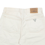 GUESS Womens Denim Shorts Cream M W30