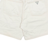 GUESS Womens Denim Shorts Cream M W30