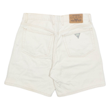 GUESS Womens Denim Shorts Cream M W30