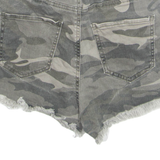 Womens Denim Shorts Green Camouflage XS W24