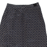 BRUESTLE All Over Bird Print Womens A-Line Skirt Blue Midi L