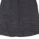 BRUESTLE All Over Bird Print Womens A-Line Skirt Blue Midi L