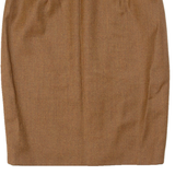 Womens Straight Skirt Brown Knee Length Wool S