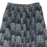 PERRY Womens A-Line Skirt Blue Knee Length Floral L