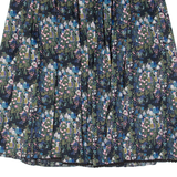 PERRY Womens A-Line Skirt Blue Knee Length Floral L