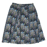 PERRY Womens A-Line Skirt Blue Knee Length Floral L