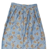 Womens A-Line Skirt Blue Midi Floral M