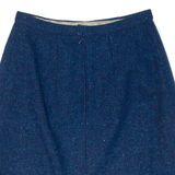 Womens A-Line Skirt Blue Knee Length M