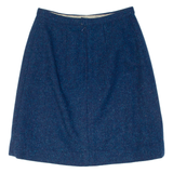 Womens A-Line Skirt Blue Knee Length M