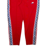NIKE Womens Track Pants Red Tapered L W31 L26