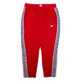 NIKE Womens Track Pants Red Tapered L W31 L26
