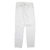 LEVI'S Wedgie Big E Womens Jeans White Slim Straight W25 L27