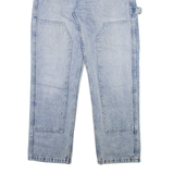 FSBN Carpenter Mens Jeans Blue Regular Straight Acid Wash W31 L30
