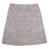 WHITE STUFF Womens Straight Skirt Grey Knee Length Floral UK 12