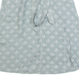 LAURA ASHLEY Belted Womens Straight Skirt Blue Knee Length Linen Floral UK 8