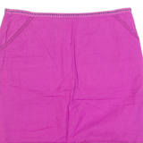WHITE STUFF Womens Straight Skirt Purple Knee Length Linen UK 10