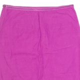 WHITE STUFF Womens Straight Skirt Purple Knee Length Linen UK 10