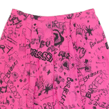 BURBERRY Womens Skater Skirt Pink Short Crazy Pattern UK 6