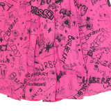 BURBERRY Womens Skater Skirt Pink Short Crazy Pattern UK 6