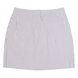 JACK WILLS Womens Straight Skirt White Short Striped UK 10