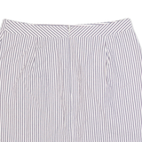 JACK WILLS Womens Straight Skirt White Short Striped UK 10