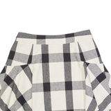 BANANA REPUBLIC Womens Pleated Skirt Black Short Wool Check UK 8